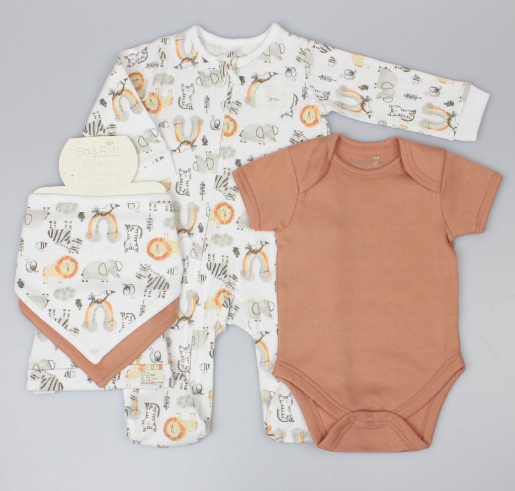 “Rainbow Safari” Five-Piece Layette Set by Ella & Ren (0-9 Months) - Image 2