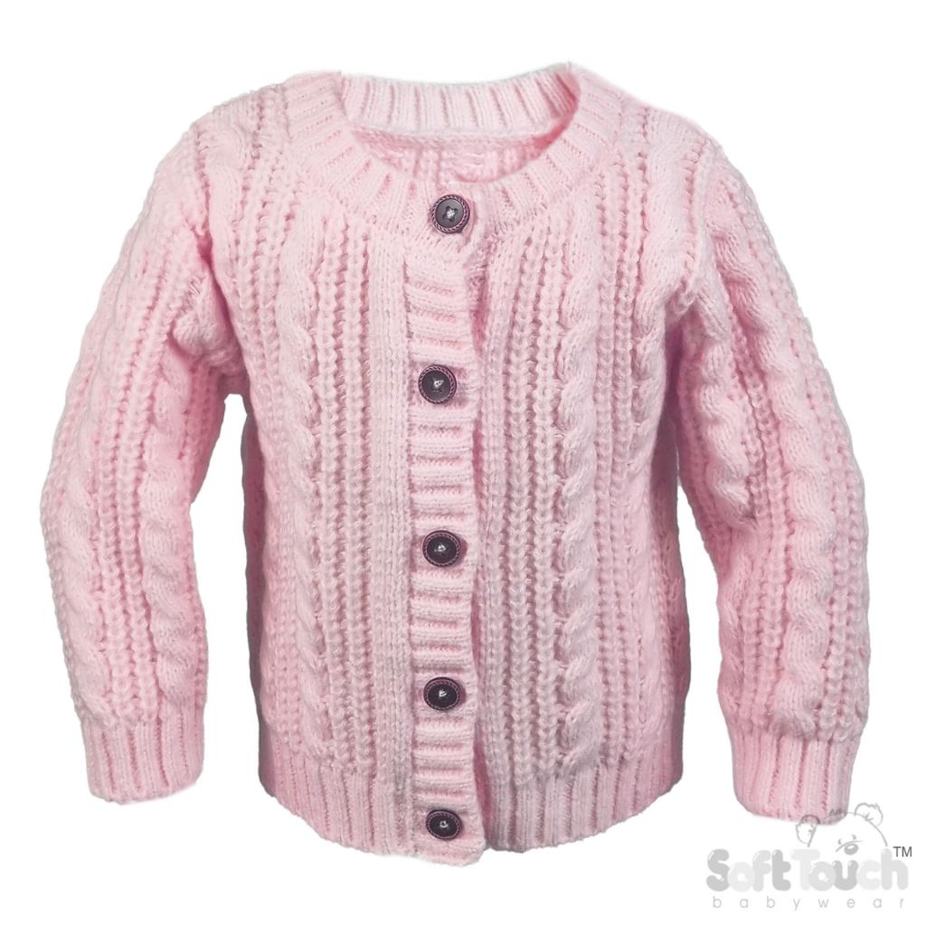Pink Cable Knit Cardigan by Soft Touch (3-6 Months) LAST ONE REDUCED‼️ - Image 2
