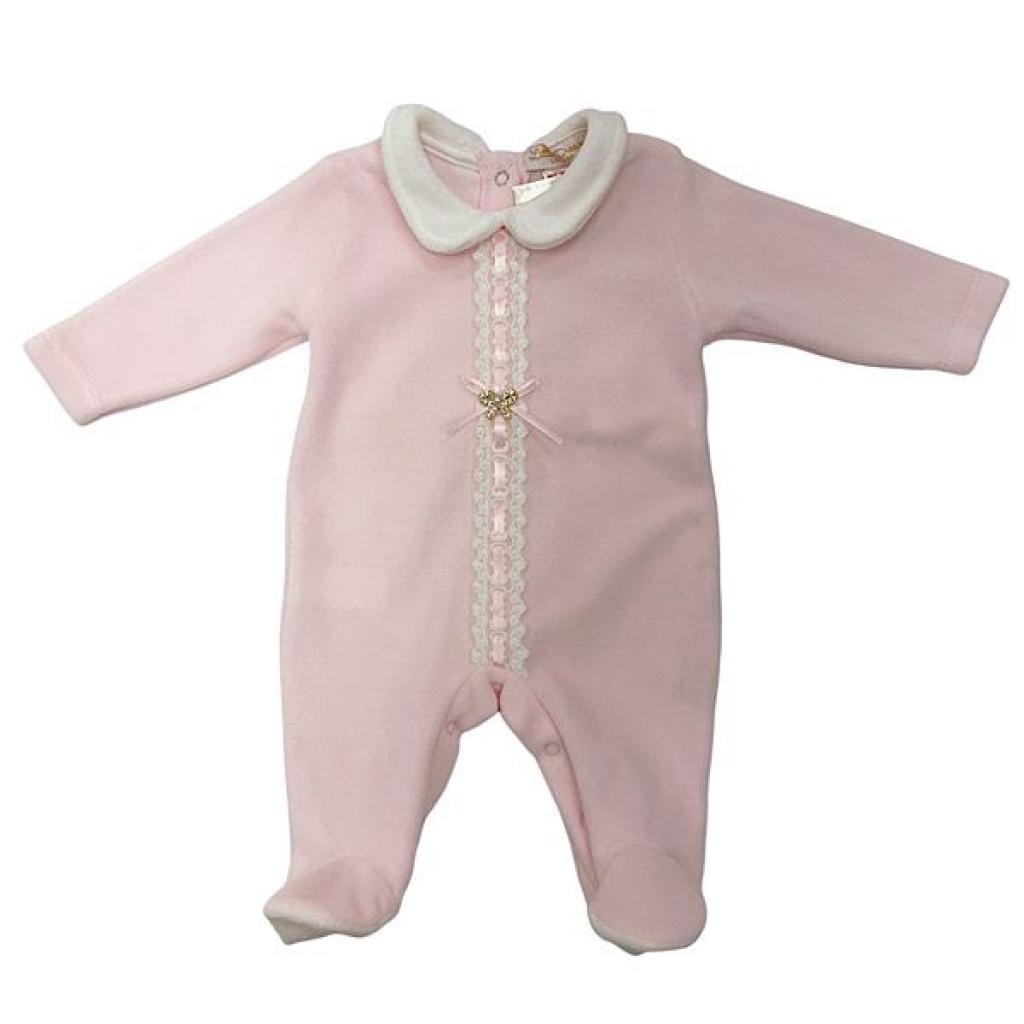 Lace Diamante Velour All In One by Little Dream (6-9 Months) - Image 2