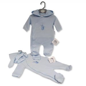 Sky Hooded "Bunny" All In One (0-6 Months)