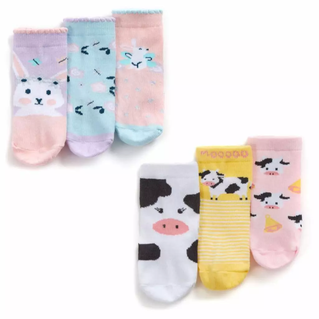 Triple Pack "Bunny and Farm" Socks (0-5)