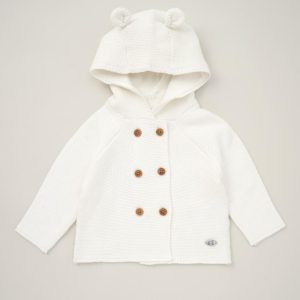 “White Hooded Double Knit” Cardigan by Rock-a-Bye Baby LAST ONE REDUCED‼️