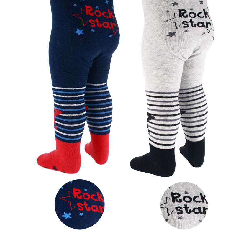 “Rock Star” Tights by Soft Touch (0–6 & 6–12 Months) CLEARANCE‼️ - Image 2