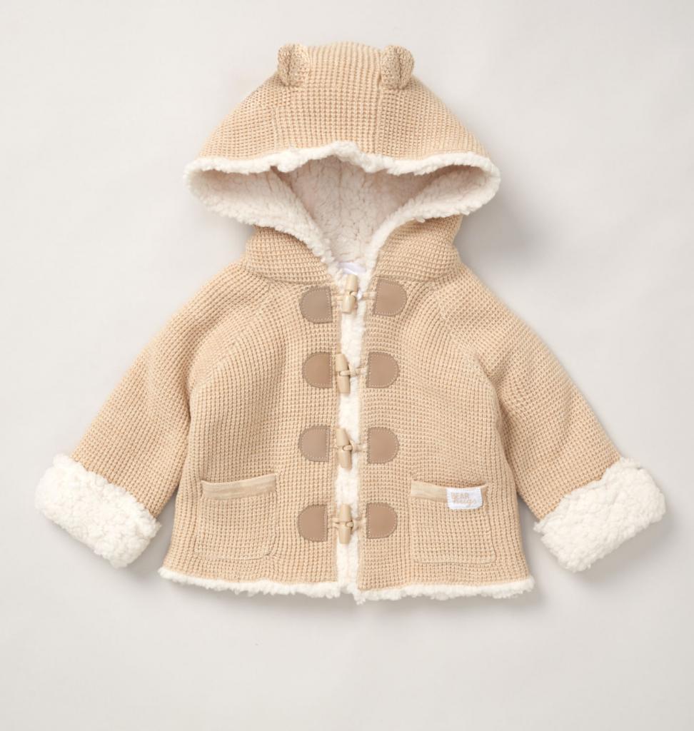 Borg and Knit Cardigan Beige (0-6 Months)