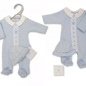 Sky "Bow & Lace" All In One Set by Tiny Baby – 3–5lb