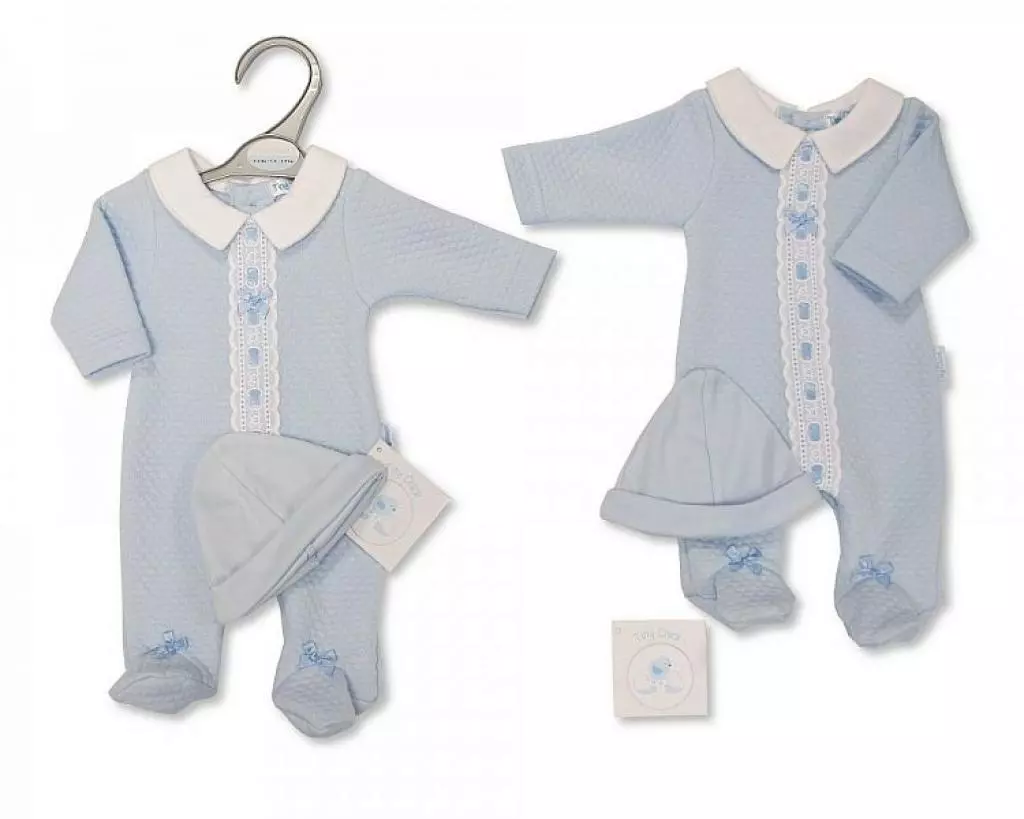 Sky "Bow & Lace" All In One Set by Tiny Baby – 3–5lb