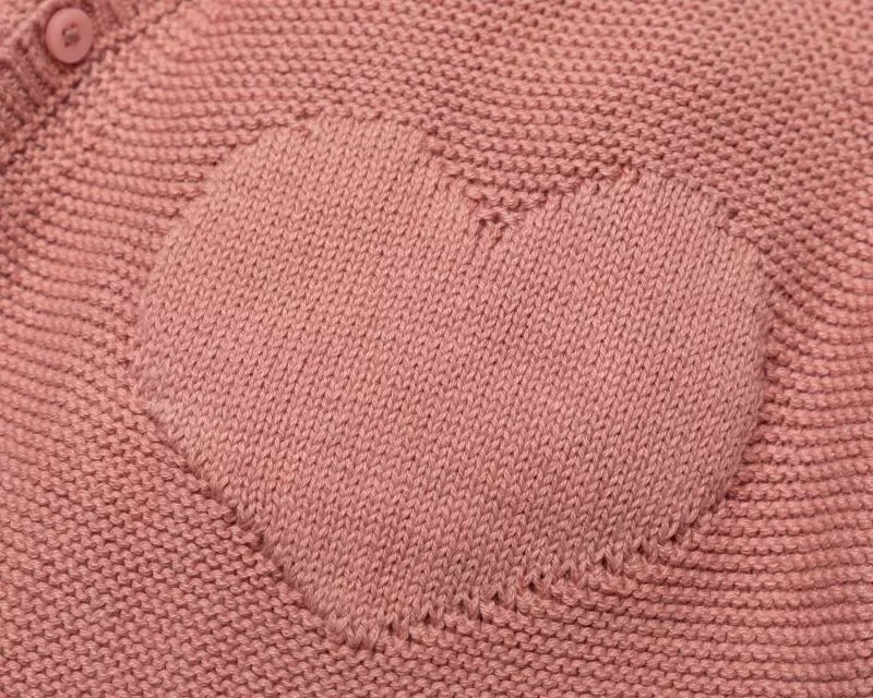 Coral Heart Knitted 2-Piece Layette Set by Bonjour Bébé (3–9 Months) CLEARANCE‼️ - Image 4