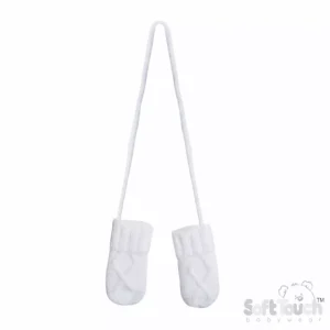 “White Chain” Mittens (Newborn–12 Months) by Soft Touch