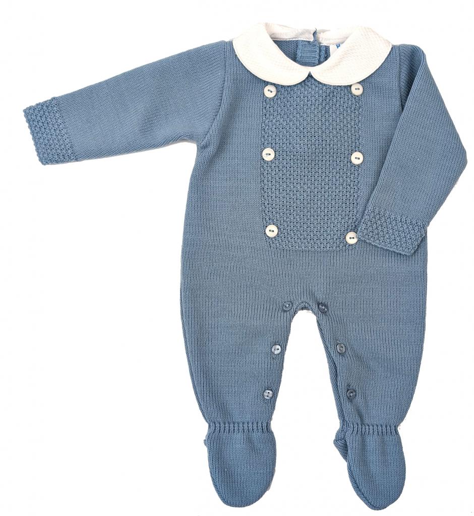 Dusky Blue Panel Sleeper by BeeBo (0–9 Months) - Image 2