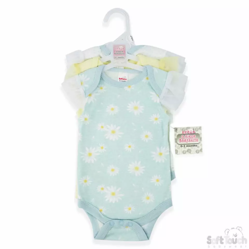 Triple Pack Assorted Bodysuits – Soft Touch (0–3 Months) CLEARANCE‼️ - Image 2