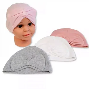 Turban Hat with Bow by Nursery Time (Newborn)