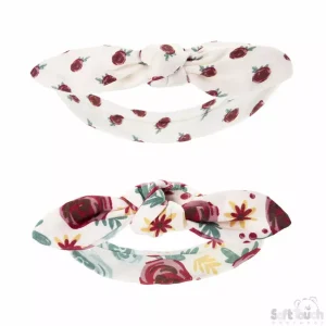Twin Pack Assorted Headbands Red/White by Soft Touch (0–3 Months)