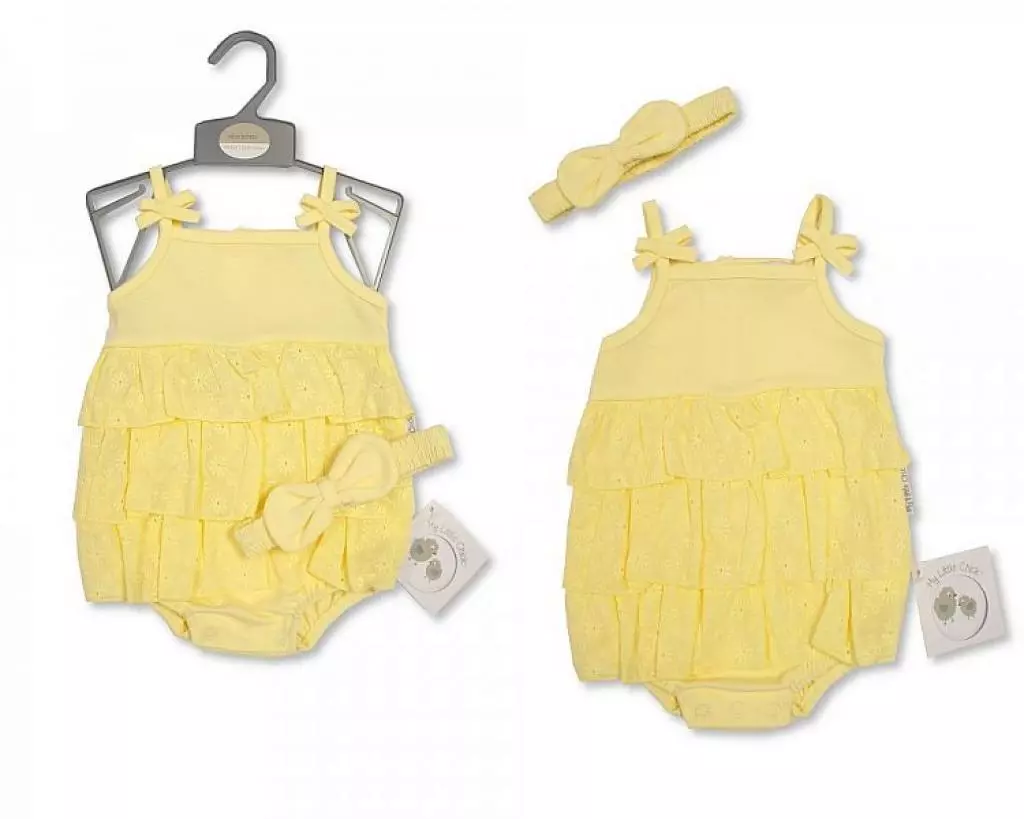 Yellow Broderie Anglaise Frill Romper Set (Newborn) LAST ONE REDUCED‼️ - Image 2