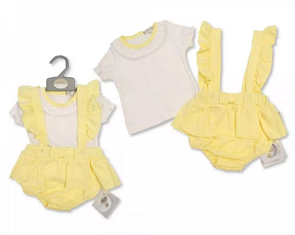 “Yellow Ruffle Strap” Romper Set by My Little Chick (Newborn) LAST ONE REDUCED‼️ - Image 2