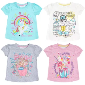 Girls Size 3-4 Years Short Sleeve Summer T-Shirt – MiniKidz 100% Cotton CLEARANCE‼️