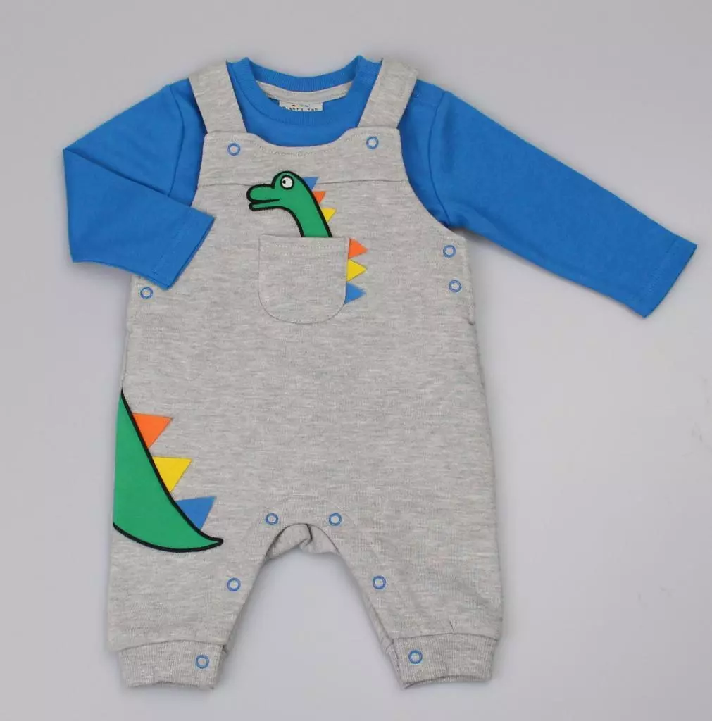 Two Piece Dinosaur Dungaree Set by Mighty Fun (6–9 Months) LAST ONE REDUCED‼️ - Image 2