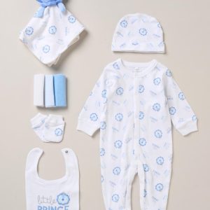 Eight Piece “Lion” Layette Gift Set by Rock a Bye Baby (Newborn–6 Months)