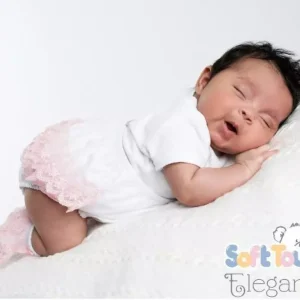 Pink Floral Lace Frilly Pants by Soft Touch (12–18 Months)