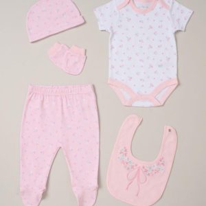 "Bow" Memory Book 6 Piece Gift Set by Rock a Bye Baby (Newborn-3 Months)