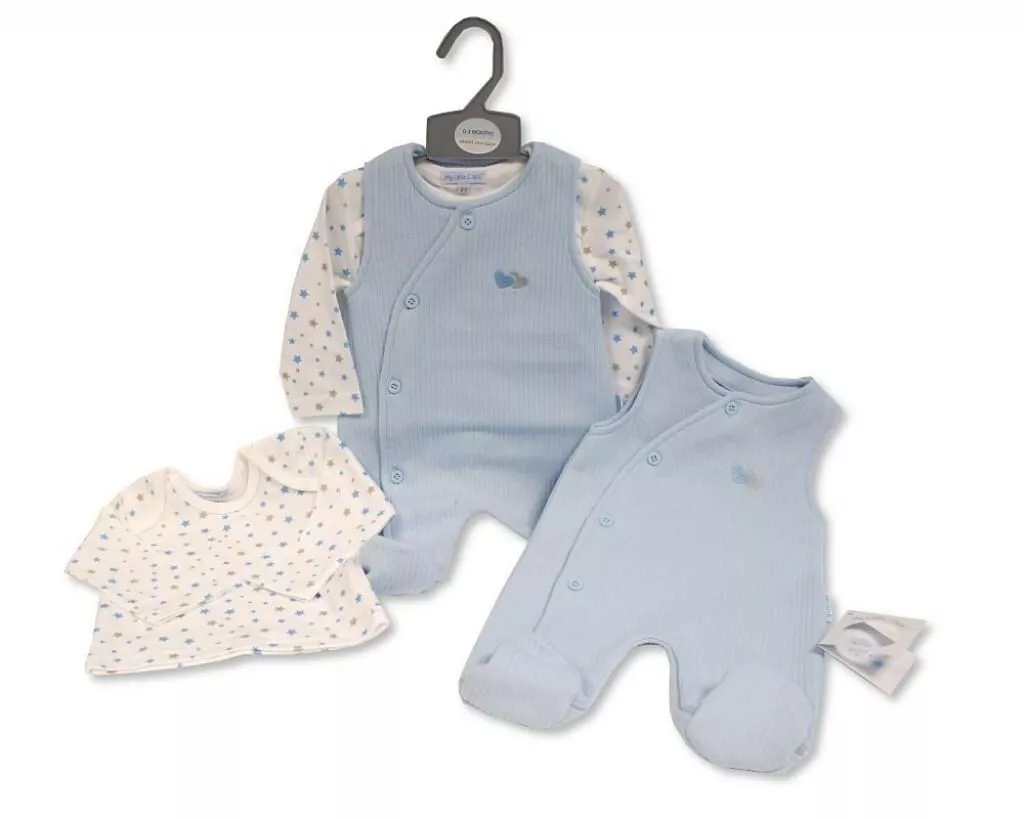 “Stars and Hearts” Dungaree Set by My Little Chick (3-6 Months) LAST ONE REDUCED‼️