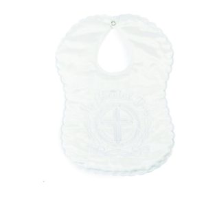 White Satin Christening Bib “My Special Day” by Soft Touch