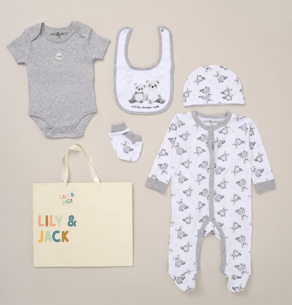 "Little Panda Club" 5 Piece Layette Set (Newborn - 6 Months)