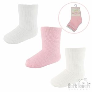 Ribbed Socks with Sole Spots by Soft Touch (Newborn–12 Months)