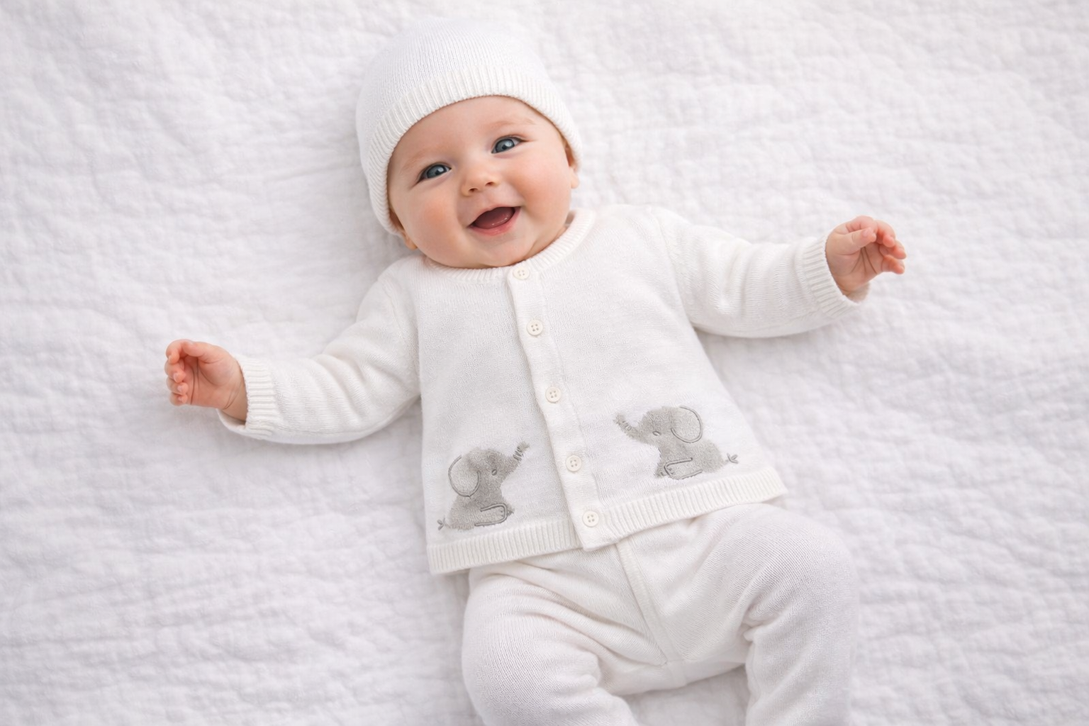 Elephant True Knit Cotton Set by Rock-a-Bye Boutique (0–12 Months)