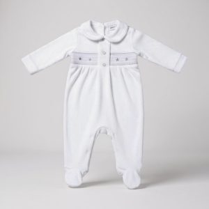 Smocked “Star” Velour All-In-One by Rock-a-Bye Boutique (0–9 Months)