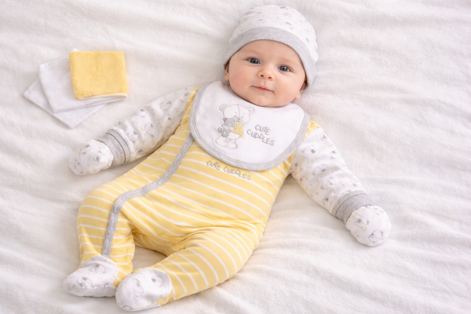 Cute Cuddles 7 Piece Baby Layette Set (0–6 Months) – Just Too Cute