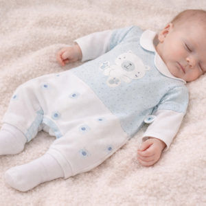 Baby Boys Teddy Romper by Watch Me Grow (0–3 Months) CLEARANCE‼️