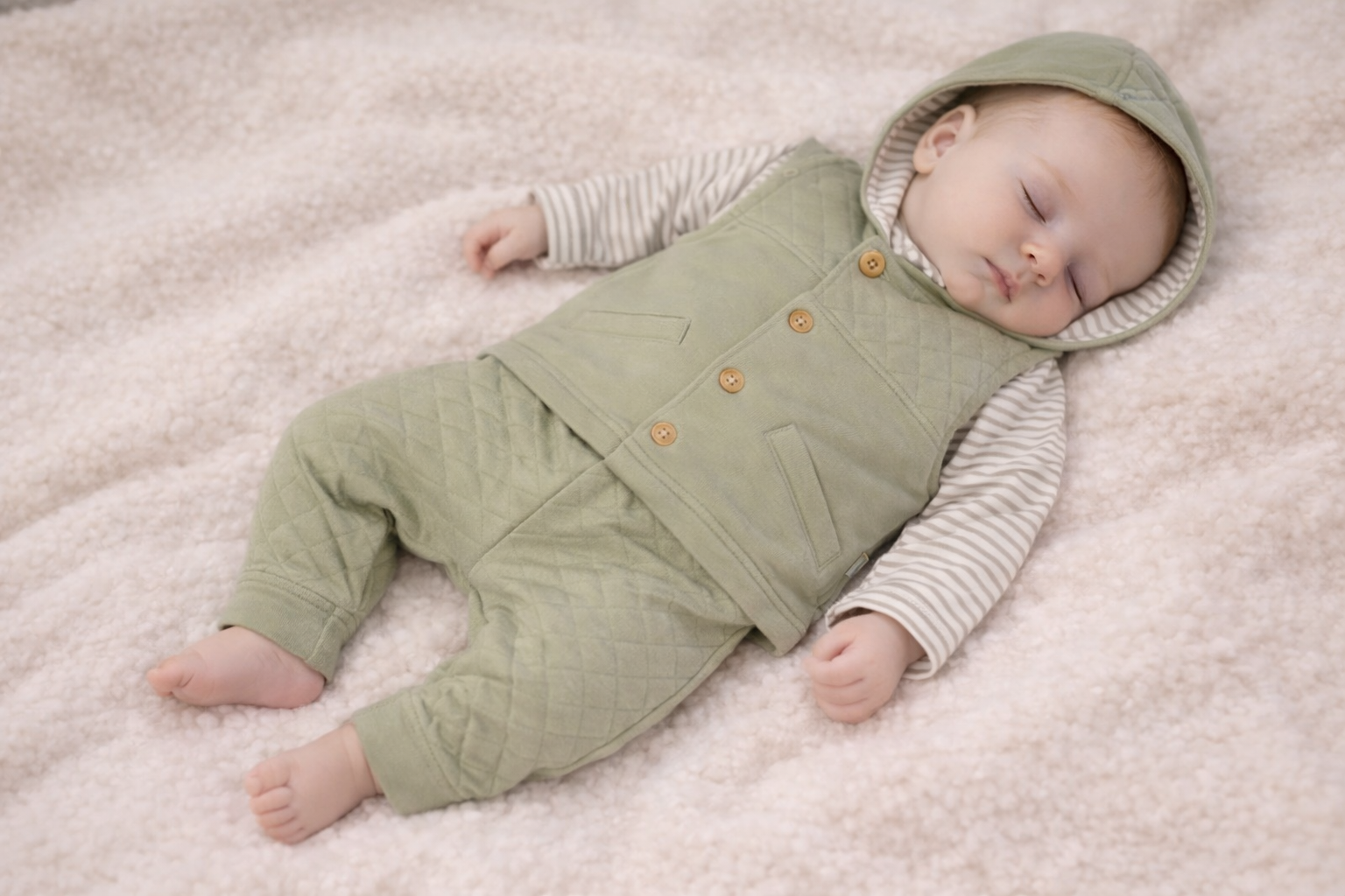 Quilted Gilet Three Piece Set (Newborn) LAST ONE REDUCED‼️