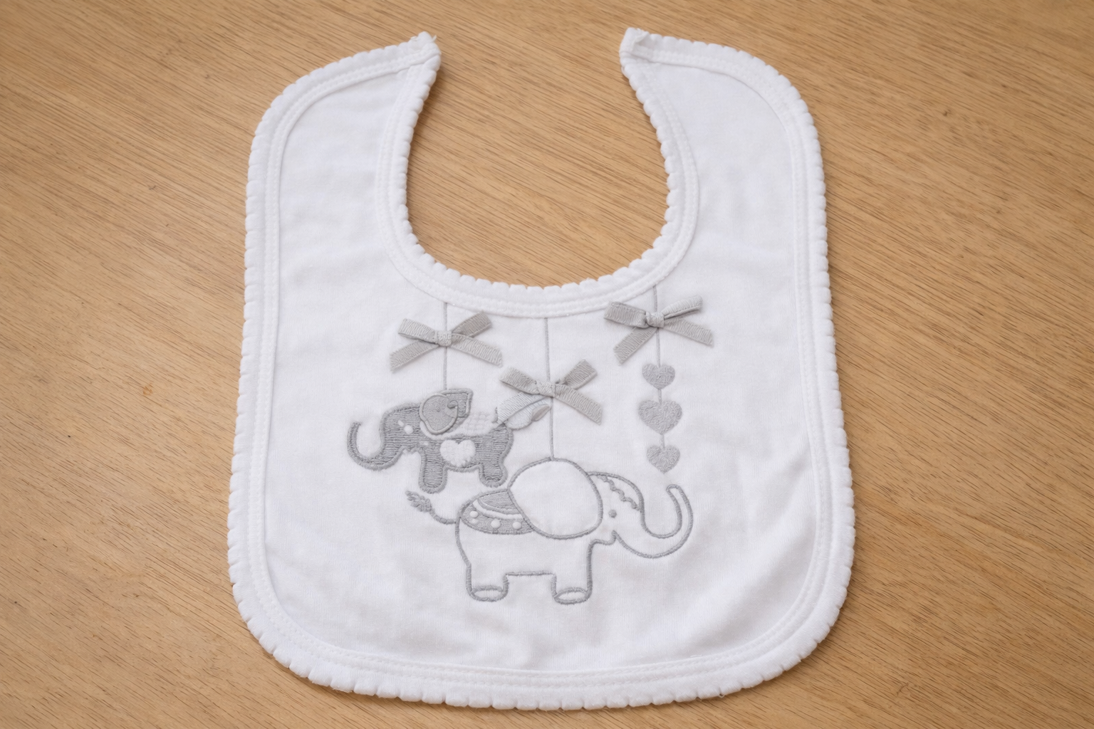 Grey Elephant Bib by Soft Touch