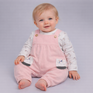 “Zebra Rainbow” Dungaree Set by Mighty Fun (0–6 Months) CLEARANCE‼️