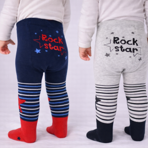 “Rock Star” Tights by Soft Touch (0–6 & 6–12 Months) CLEARANCE‼️