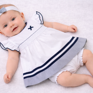 Smocked Dress Set (0-9 Months)