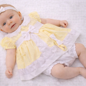 “Lace and Bow” Dress by Nursery Time (0–3 Months) LAST ONE REDUCED‼️