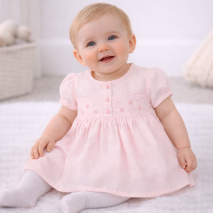 Two Piece Heart Dress and Tights Set by Mini Moi (18 Months)