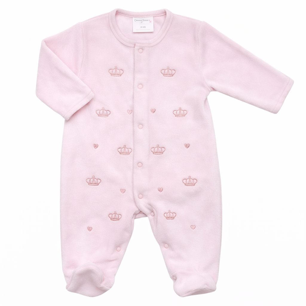 Crown Velour All-In-One (3–9 Months) by Just Too Cute