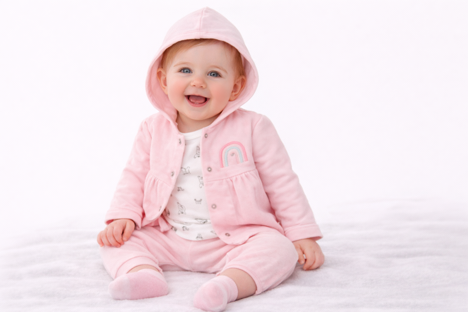 Marl Fleece 3 Piece Set by Watch Me Grow (3-6 Months) LAST ONE REDUCED‼️