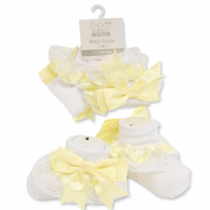 Lemon Yellow Lace Sock by Nursery Time (0–18 Months)