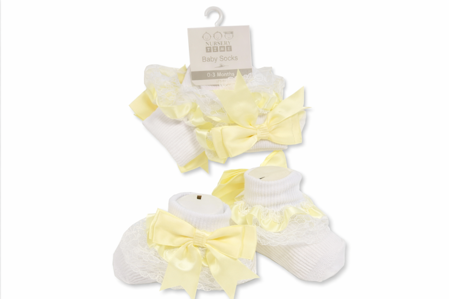 Lemon Yellow Lace Sock by Nursery Time (0–18 Months)