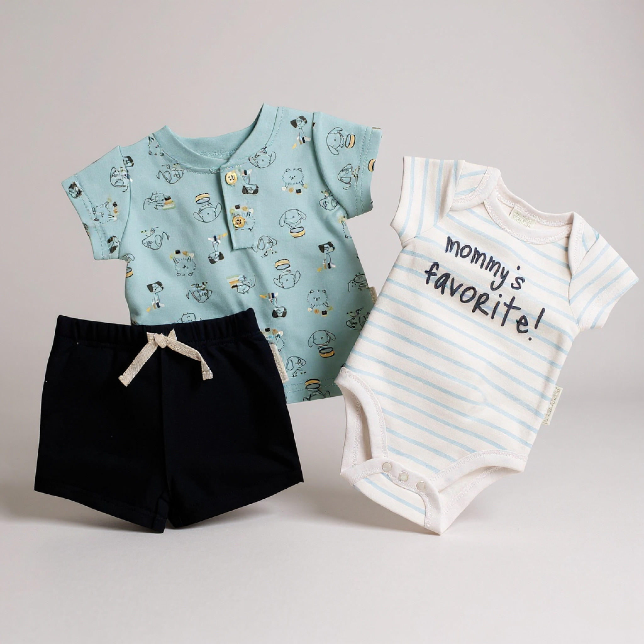 “Puppy & Safari” Shorts Sets by Nursery Time (0–9 Months) - Image 3