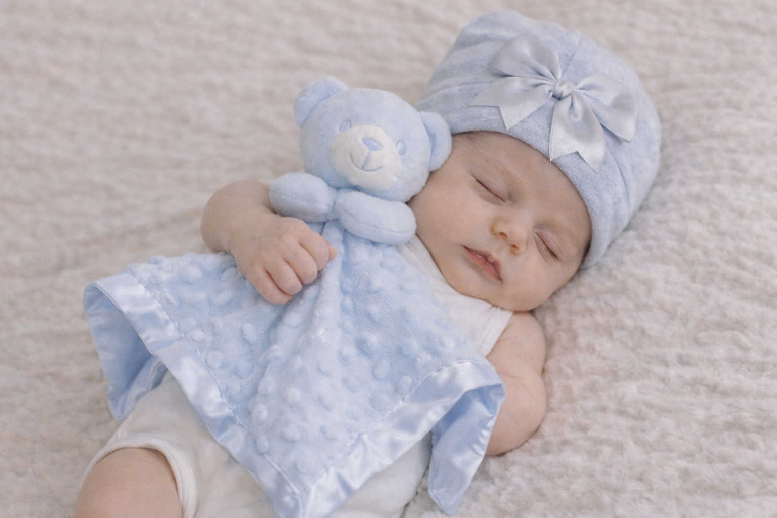 Bear Comforter – Sky by Soft Touch (36 × 36cm) - Image 2