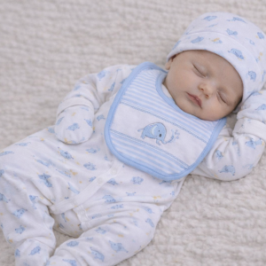 “Elephant” 5-Piece Layette Set (Newborn–6 Months) by Rock-a-Bye Boutique