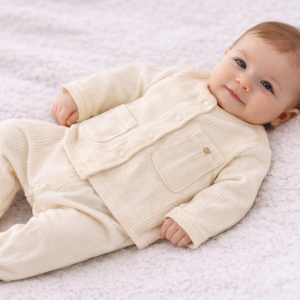 Ribbed Velour Nursery Set by Rock-a-Bye Baby Boutique (0–9 Months) -White