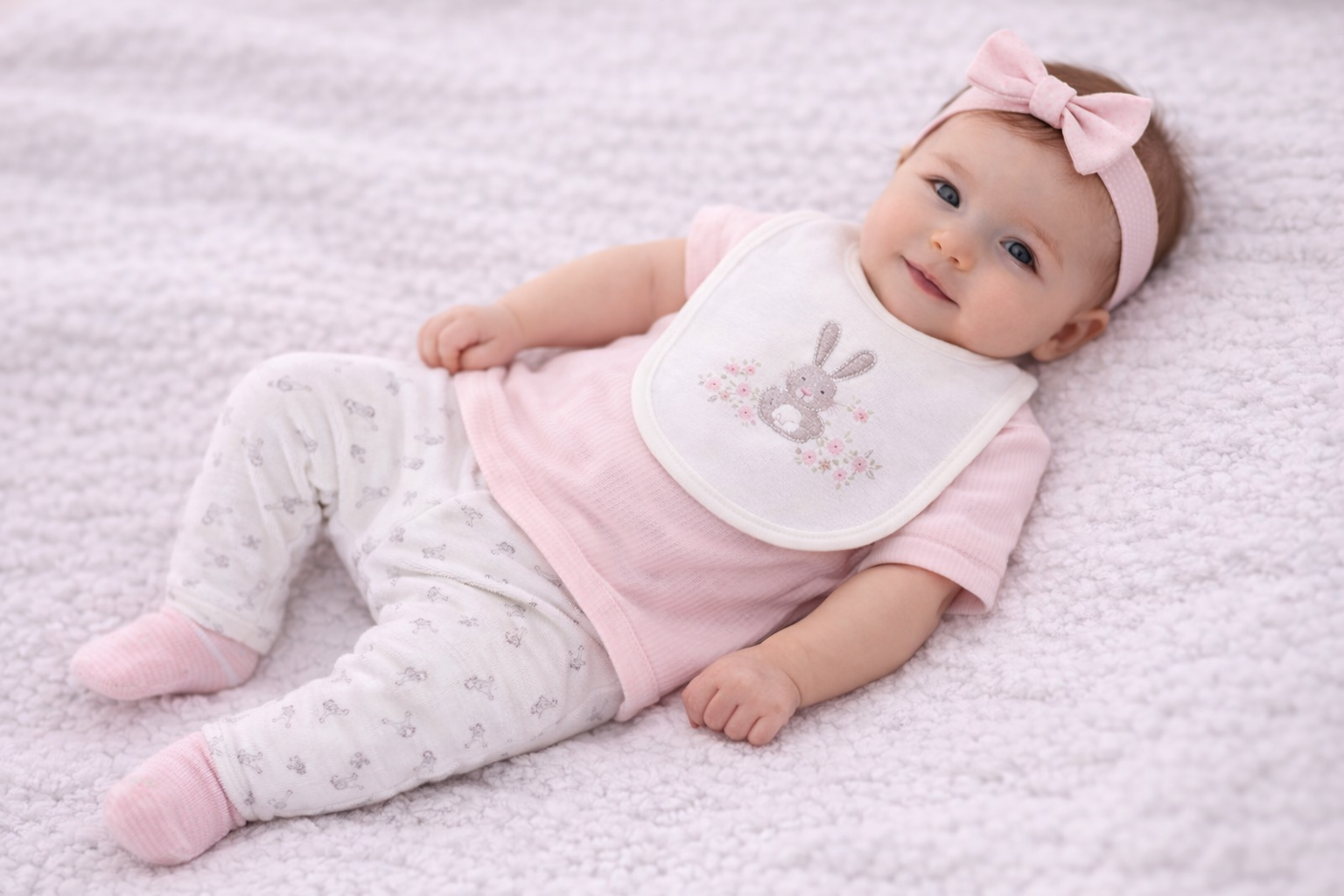 “Floral” Ribbed Ten Piece Set by Lily & Jack (0-3 Months)