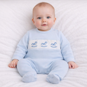 Sky Smocked Rocking Horse All-In-One by Little Dreams (0–9 Months)