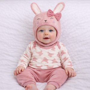 “Bunny” Three Piece Set by Just Too Cute (6–9 Months) LAST ONE REDUCED‼️