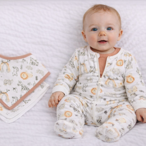 “Rainbow Safari” Five-Piece Layette Set by Ella & Ren (0-9 Months)